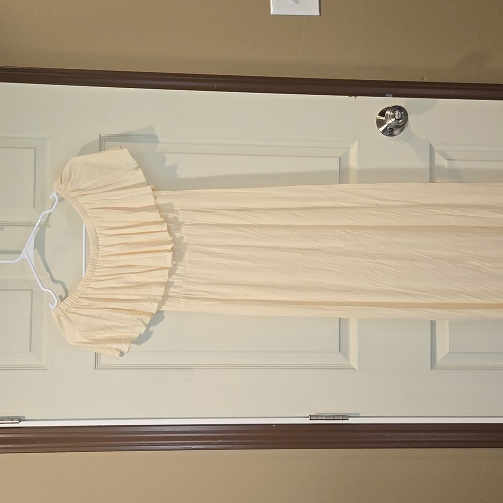 Long Cream Maternity Dress Size Small